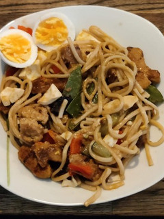 A picture of Sweet Udon Noodles with Soy Sauce.