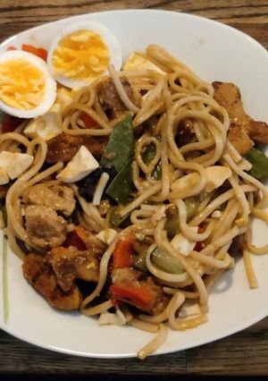 A picture of Sweet Udon Noodles with Soy Sauce.