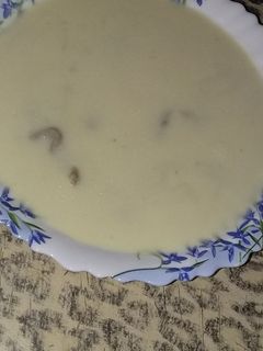 صورة لوصفة شوربه الكريمه بالدجاج