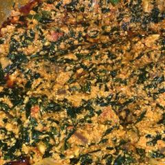 Egusi soup A picture of Egusi soup.