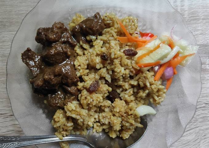 Nasi samin bumbu lengkap