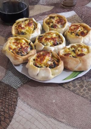 Una foto de Tarteletitas de acelga y pollo