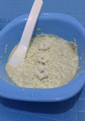 Foto resep Mpasi bubur promina kacang hijau+chesee+snack baby