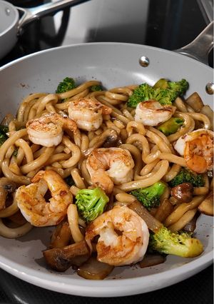 A picture of 20min shrimp udon.