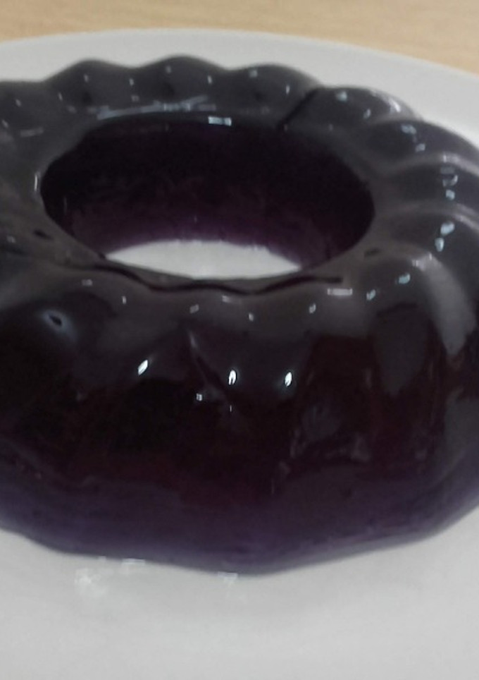 Una foto de Gelatina de arándanos sin azúcar