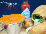 Jalapeños rellenos de queso y ketchup de Bloody Mary