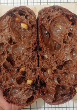 Foto resep Orange Peel Double Chocolate Sourdough Bread