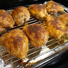Crispy Baked Chicken Thighs A picture of Crispy Baked Chicken Thighs.