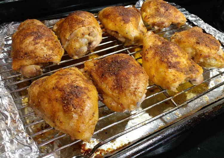 Easiest Way to Prepare Ultimate Crispy Baked Chicken Thighs