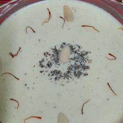 Broken Rice Phirni with Almond Paste A picture of Broken Rice Phirni with Almond Paste.