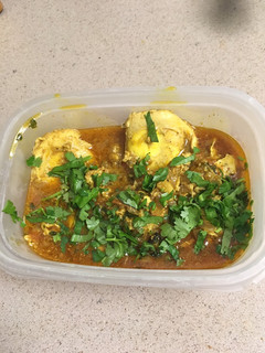 A picture of Egg Drop/Poached Egg Curry.
