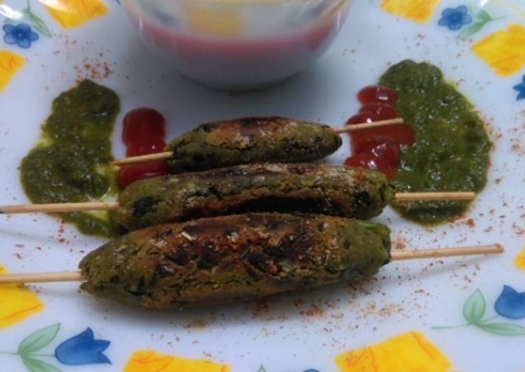 Easiest Way to Make Quick Hare Chane Aur Palak Ke Sheekh Kebab