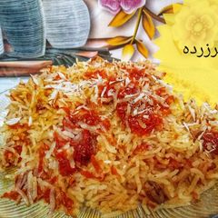 A picture of گاجر زردہ.
