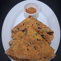 Leftover moong dal parathe A picture of Leftover moong dal parathe.