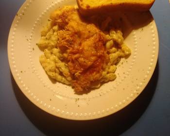 Fast Cooking Methods Crispy chicken cacciatore with pasta alfredo Home Style