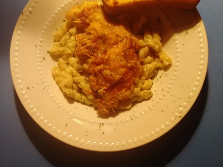 Recipe Crispy chicken cacciatore with pasta alfredo the Awesome  Really delicious