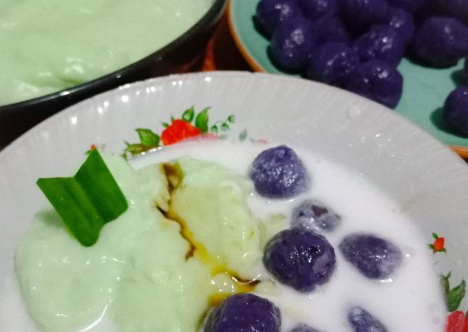 Resep Candil Ubi Ungu Bubur Sumsum Pandan Oleh Dwi Yunitasari Cookpad