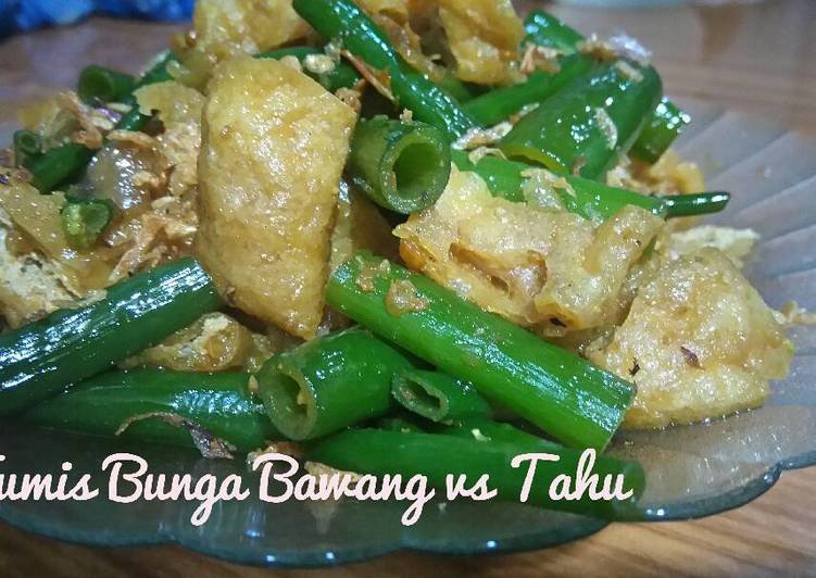 Tumis Bunga Bawang vs Tahu