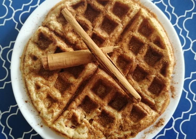 Chaffle churro 🧇(waffle con queso, sin harina) keto