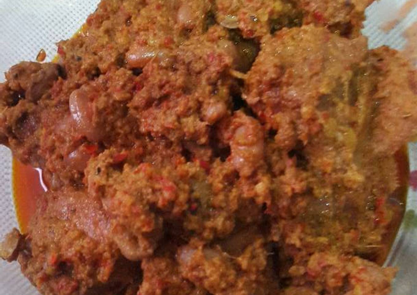 Bagaimana Menyiapkan Rendang Daging & Kacang Merah, Enak Banget