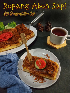 Foto resep Ropang Abon Sapi (Roti Panggang Abon Sapi)