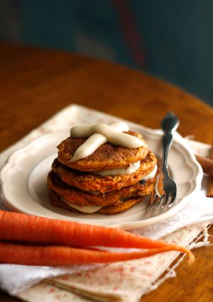A picture of Hot Cross Carrot Cake Pancakes.