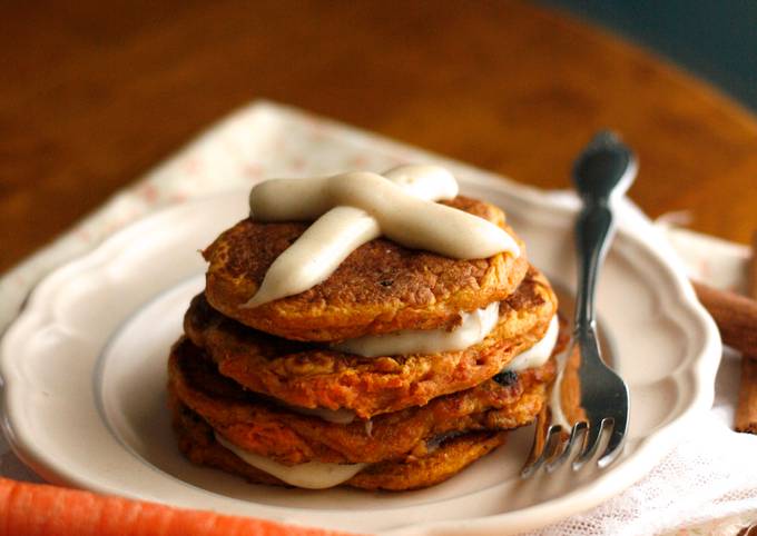 Recipe of Super Quick Homemade Hot Cross Carrot Cake Pancakes