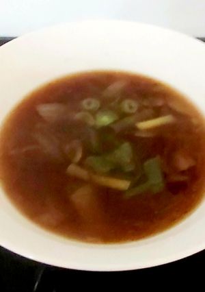 A picture of Japanese Onion Soup 🥰.