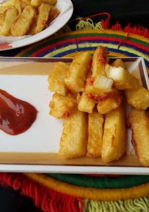 A picture of Yam fries.