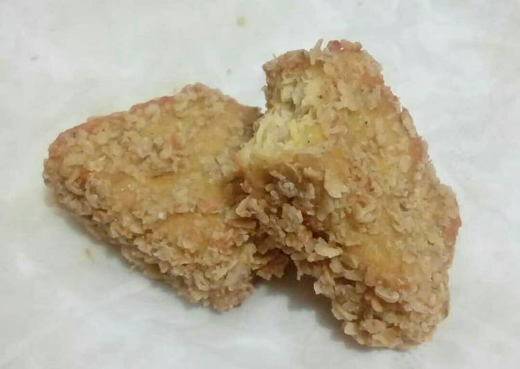 Langkah Mudah untuk Membuat Nugget ayam tempe oat (Mpasi 14m) Anti Gagal