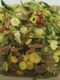 Foto resep Tumis jagung muda buncis bakso
