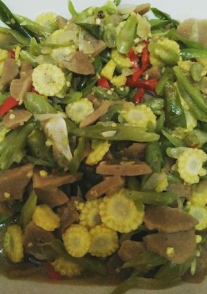 Foto resep Tumis jagung muda buncis bakso