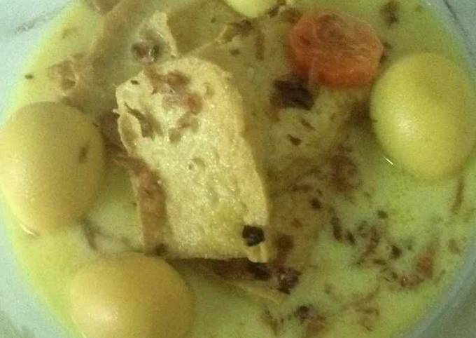 Resep Opor tahu dan telur puyuh mpasi 18 Bln. Anti Gagal