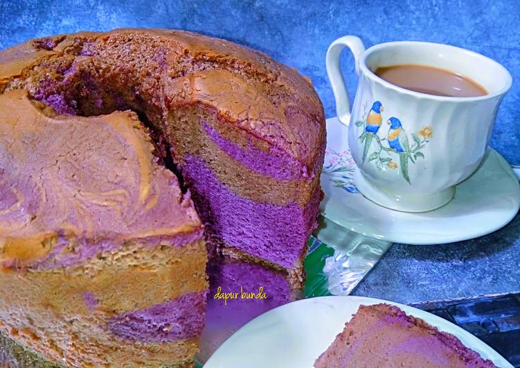 Resep Marble Chiffon Cake Enak dan Antiribet