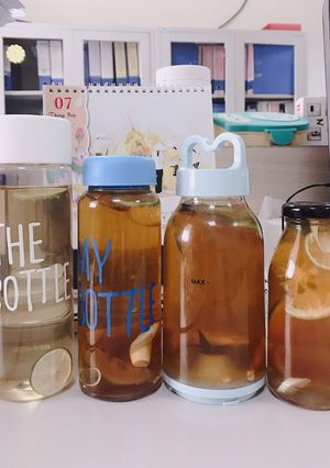 Hình của món Detox cam sả chanh đào.