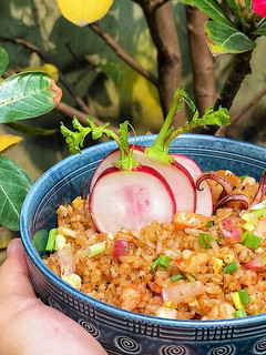 Hình của món Cơm chiên hải sản.