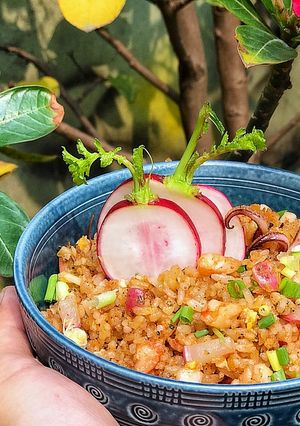 Hình của món Cơm chiên hải sản.
