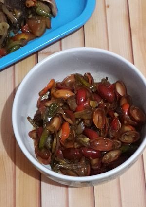 Foto resep Oseng tangkil dan teri