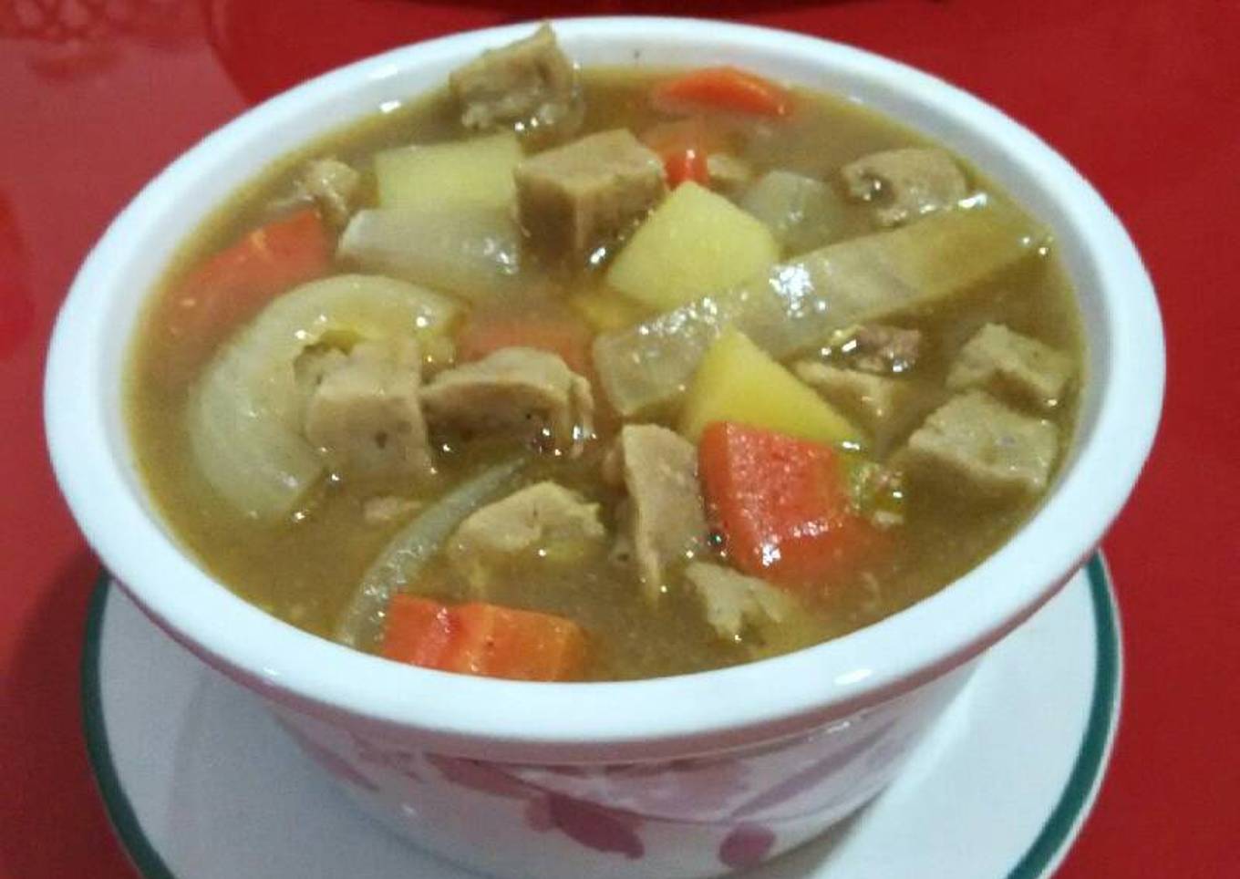 Kari bakso sapi and daging cincang