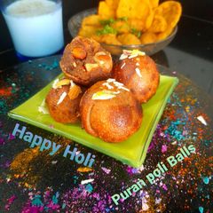 A picture of Puran poli Balls.