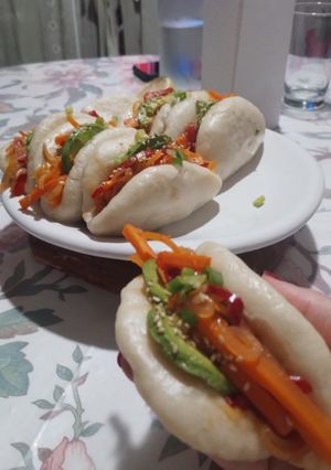 Una foto de Baos veggie súper fáciles