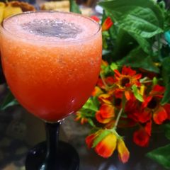 Mix fruit flavor juice with chia seeds A picture of Mix fruit flavor juice with chia seeds.
