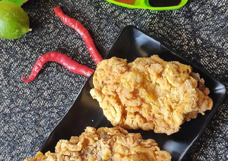 Cara Gampang Menyiapkan Ayam KFC Kribo KW Anti Gagal