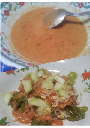 Foto resep Pecel madiun. sambal pecel. healhty java salad