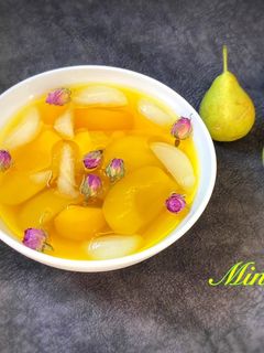 عکسی از دستور کمپوت گلابی و سیب 🍐🍏