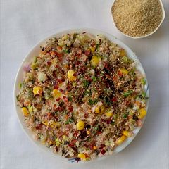 A picture of Millet tabbouleh salad.