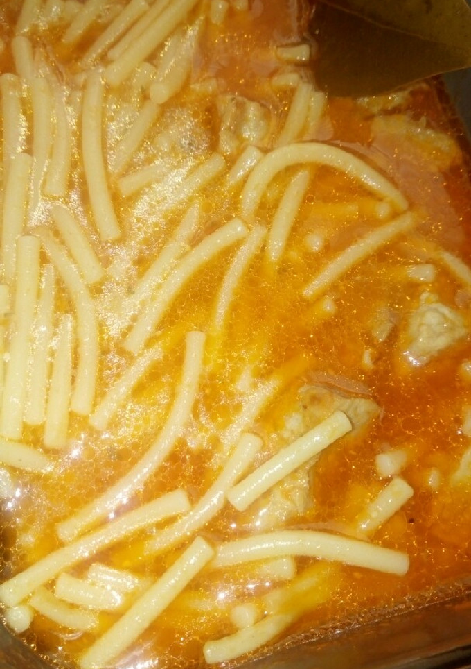 Una foto de Fideos a la cazuela