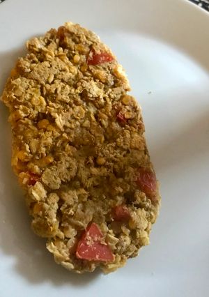 Une photo de Galette lentille corail