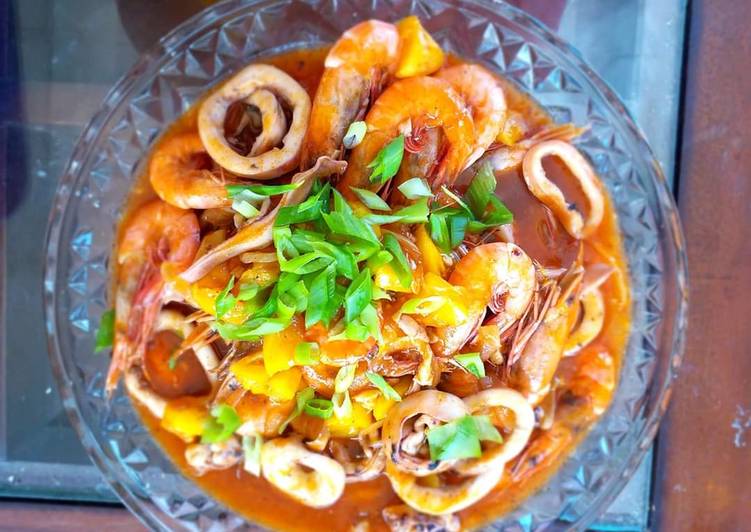 Resep Seafood Asam Manis yang mudah