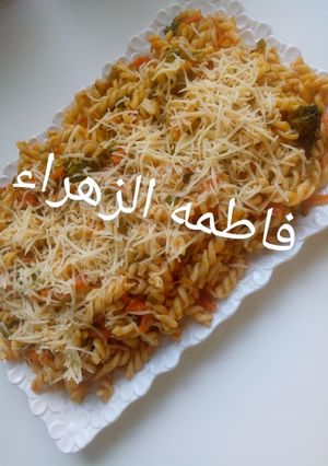 صورة لوصفة معكرونة بالخضار
